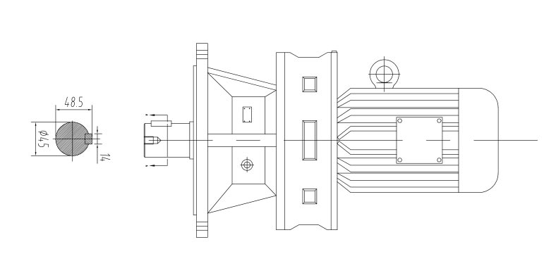 臥式擺線針輪減速機結(jié)構(gòu) 臥式擺線針輪減速機結(jié)構(gòu)